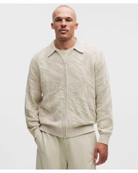 lululemon - – Knit Full-Zip Sweater Slnsh Collection – Cotton-Blend – Color Khaki – Size Large - Lyst