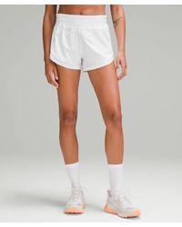 lululemon - Track That High-rise Lined Shorts - 3" - Color White - Size 10 - Lyst