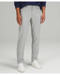 lululemon - Abc Slim-fit 5 Pocket Trousers 32"l Warpstreme - Color Silver/grey - Size 28 - Lyst