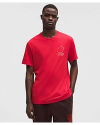 lululemon - Team Canada Cotton Jersey Graphic T-Shirt - Lyst