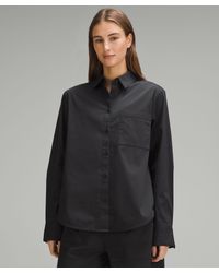 lululemon - Relaxed-fit Cotton-blend Poplin Button-down Shirt - Lyst