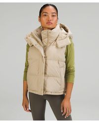lululemon - Wunder Puff Cropped Vest - Color Khaki - Size 0 - Lyst