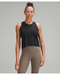 lululemon - Fast And Free Race Length Tank Top - Color Black - Size 4 - Lyst
