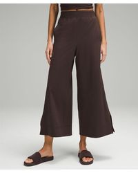 lululemon - Stretch Woven High-rise Wide-leg Cropped Pants - Color Brown - Size L - Lyst
