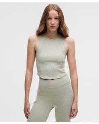 lululemon - – Softy Suedey Crewneck Cropped Tank Top – /Pastel – Size 4 - Lyst