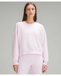 lululemon - Softstreme Perfectly Oversized Cropped Crew Sweatshirt - Color Pink - Size 4 - Lyst