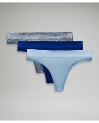 lululemon - Underease Mid-rise Thong Underwear 3 Pack - Lyst
