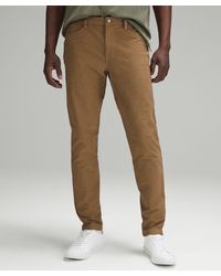 lululemon - Abc Slim-fit 5 Pocket Trousers 32"l Utilitech - Color Brown - Size 28 - Lyst