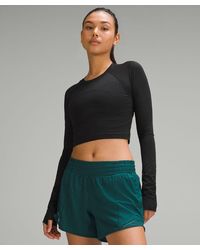 lululemon - – Swiftly Tech Cropped Long-Sleeve Shirt 2.4 – – Size 4 - Lyst