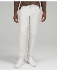 lululemon - Abc Slim-fit 5 Pocket Trousers 32"l Warpstreme - Color White - Size 36 - Lyst