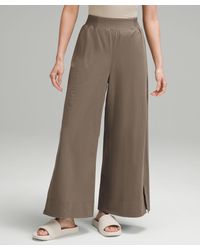lululemon - Stretch Woven High-rise Wide-leg Cropped Pants - Color Brown - Size L - Lyst