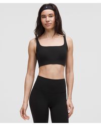 lululemon - Bend This Ribbed Scoop And Square Bra Light Support, A-C Cups - Lyst