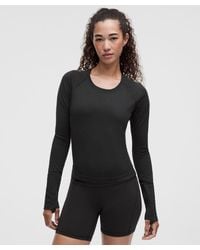 lululemon - – Swiftly Tech Long-Sleeve Shirt 2.4 Waist Length – – Size 4 - Lyst