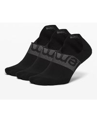 lululemon - Power Stride No-show Socks With Active Grip 3 Pack - Color Black - Size L - Lyst