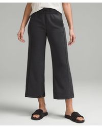 lululemon - Ribbed Softstreme Mid-rise Wide-leg Cropped Pants 25" - Lyst