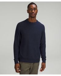 lululemon - Textured Knit Crewneck Sweater - Color Blue - Size Xl - Lyst