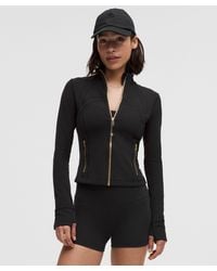 lululemon - Define Cropped Jacket Nulu - Color Black/gold - Size 12 - Lyst