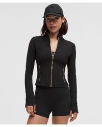 lululemon - Define Cropped Jacket Nulu - Color Black/gold - Size 12 - Lyst