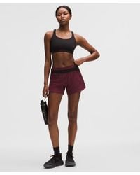 lululemon - – Hotty Hot High-Rise Lined Shorts – 4" – Color Burgundy/ – Size 16 - Lyst