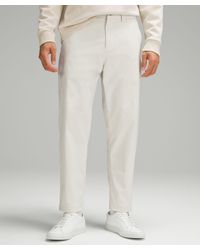 lululemon - Relaxed-tapered Twill Trousers Cropped - Color White - Size 34 - Lyst