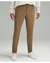 lululemon - Abc Slim-fit Trousers 34"l Warpstreme - Color Brown - Size 28 - Lyst