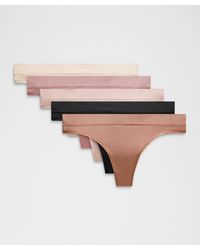 lululemon - – Underease Mid-Rise Thong Underwear 5 Pack – – Size Large - Lyst