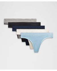 lululemon - – Underease Mid-Rise Thong Underwear 5 Pack – – Size Small - Lyst