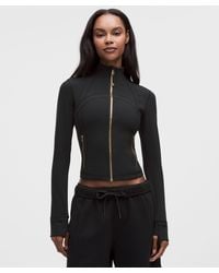 lululemon - Define Cropped Jacket Nulu - Color Black/gold - Size 12 - Lyst