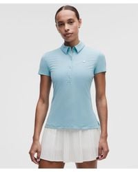 lululemon - – Quick-Dry Short-Sleeve Polo Shirt Straight Hem Logo – – Size 18 - Lyst