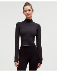 lululemon - – It'S Rulu Ribbed Cropped Half Zip Sweatshirt – – Size 16 - Lyst