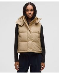 lululemon - Wunder Puff Cropped Vest - Color Khaki - Size 0 - Lyst