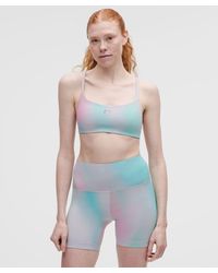 lululemon - – Wunder Train Strappy Racer Sports Bra Light Support, A/B Cup – Color Printed – Size 14 - Lyst