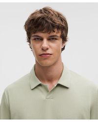 lululemon - – Textured Mesh Short-Sleeve Polo Shirt – /Pastel – Size Small - Lyst