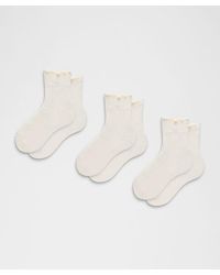 lululemon - – Lettuce Edge Quarter Socks 3 Pack – – Size Large - Lyst