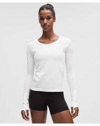 lululemon - Swiftly Tech Long-sleeve Shirt 2.0 Race Length - Color White - Size 20 - Lyst