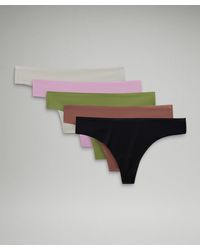 lululemon - Invisiwear Mid-rise Thong Underwear 5 Pack - Lyst
