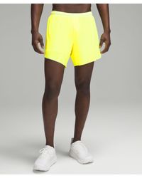 lululemon - Fast And Free Lined Shorts - 6" - Color Yellow/neon - Size 3xl - Lyst