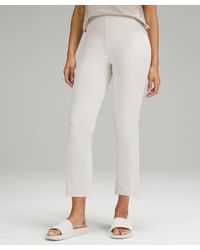 lululemon - Ribbed Softstreme Zip-leg High-rise Cropped Pants - 25" - Color White - Size 14 - Lyst
