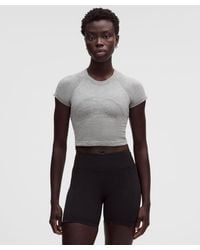 lululemon - Swiftly Tech Cropped Short-Sleeve Shirt 2 - Lyst