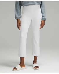 lululemon - Ribbed Softstreme Zip-leg High-rise Cropped Pants 25" - Lyst