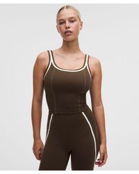 lululemon - – Glow Up Tank Top Medium Support, C/D Cup Pipe Detail – – Size 4 - Lyst
