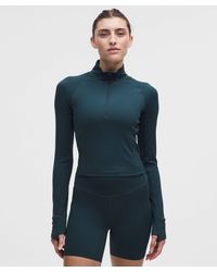 lululemon - It's Rulu Ribbed Cropped Half Zip - Lyst