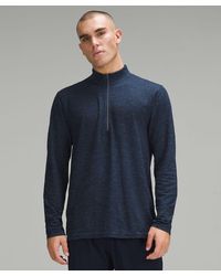 lululemon - Metal Vent Tech Midweight Half Zip Sweatshirt - Color Blue - Size L - Lyst