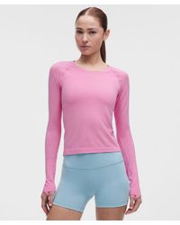lululemon - – Swiftly Tech Long-Sleeve Shirt 2.4 Waist Length – – Size 4 - Lyst