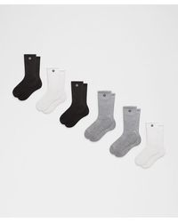 lululemon - – Daily Essential Crew Socks 6 Pack – /Light/ – Size Large - Lyst