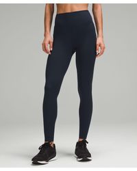 lululemon - Fast And Free High-rise Tight Leggings Pockets - 28" - Color Blue - Size 8 - Lyst