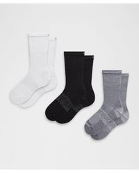 lululemon - – Power Stride Crew Socks 3 Pack – – Size Large - Lyst