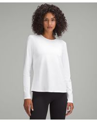 lululemon - – Organic Cotton Crewneck Long-Sleeve Shirt – – Size 6 - Lyst