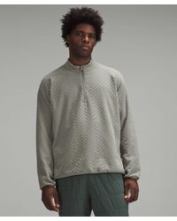 lululemon - Textured Hiking Half Zip Sweatshirt - Color Green/grey - Size L - Lyst