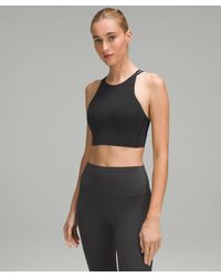 lululemon athletica Like A Cloud High-neck Longline Ribbed Bra Light  Support, B/c Cup in Green